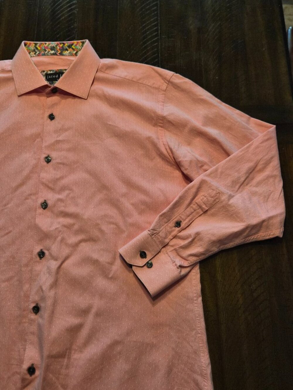 Jared Lang After Hours Astral Flip Cuff Men’s Large Pink Button Up Shirt G808